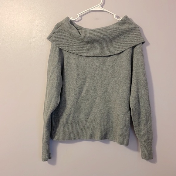 Paige Heather Gray Wool Blend Boatneck Cowl Izabella Sweater size M - Picture 9 of 14